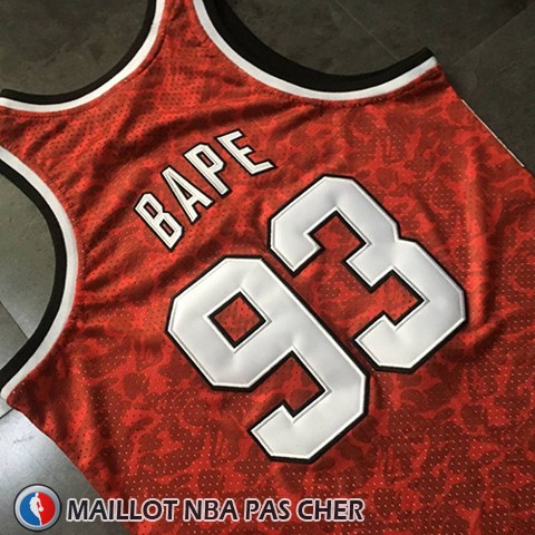 Maillot Portland Trail Blazers Bape No 93 Retro Rouge